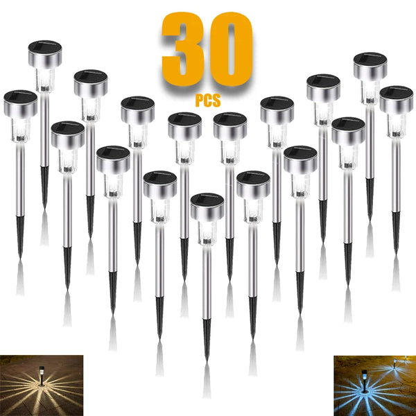 Solar garden pathway lights 30 piece set