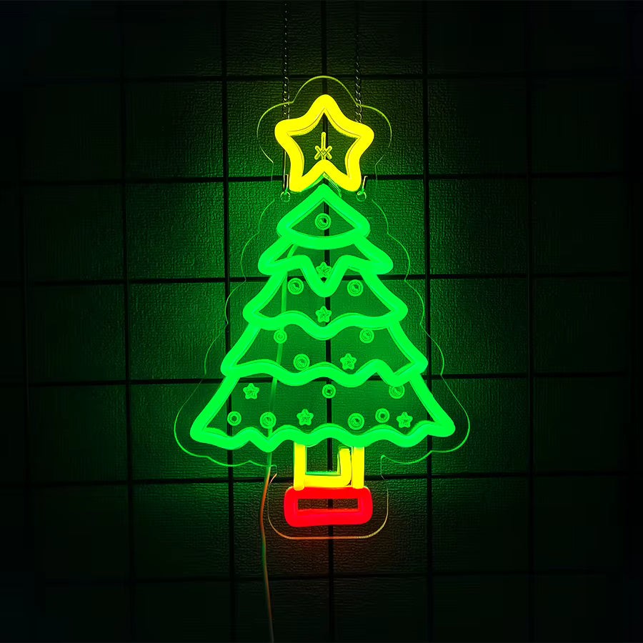 Merry Christmas Neon Sign — LED Holiday Wall Decor