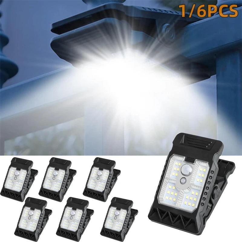 Clip-On Solar Lights — Motion Sensor Outdoor Security Lights for Fence, Camping & Yard