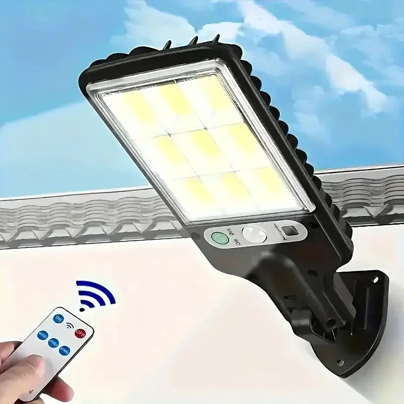 Solar Outdoor LED Wall Light — Motion Sensor Waterproof Security Lamp
